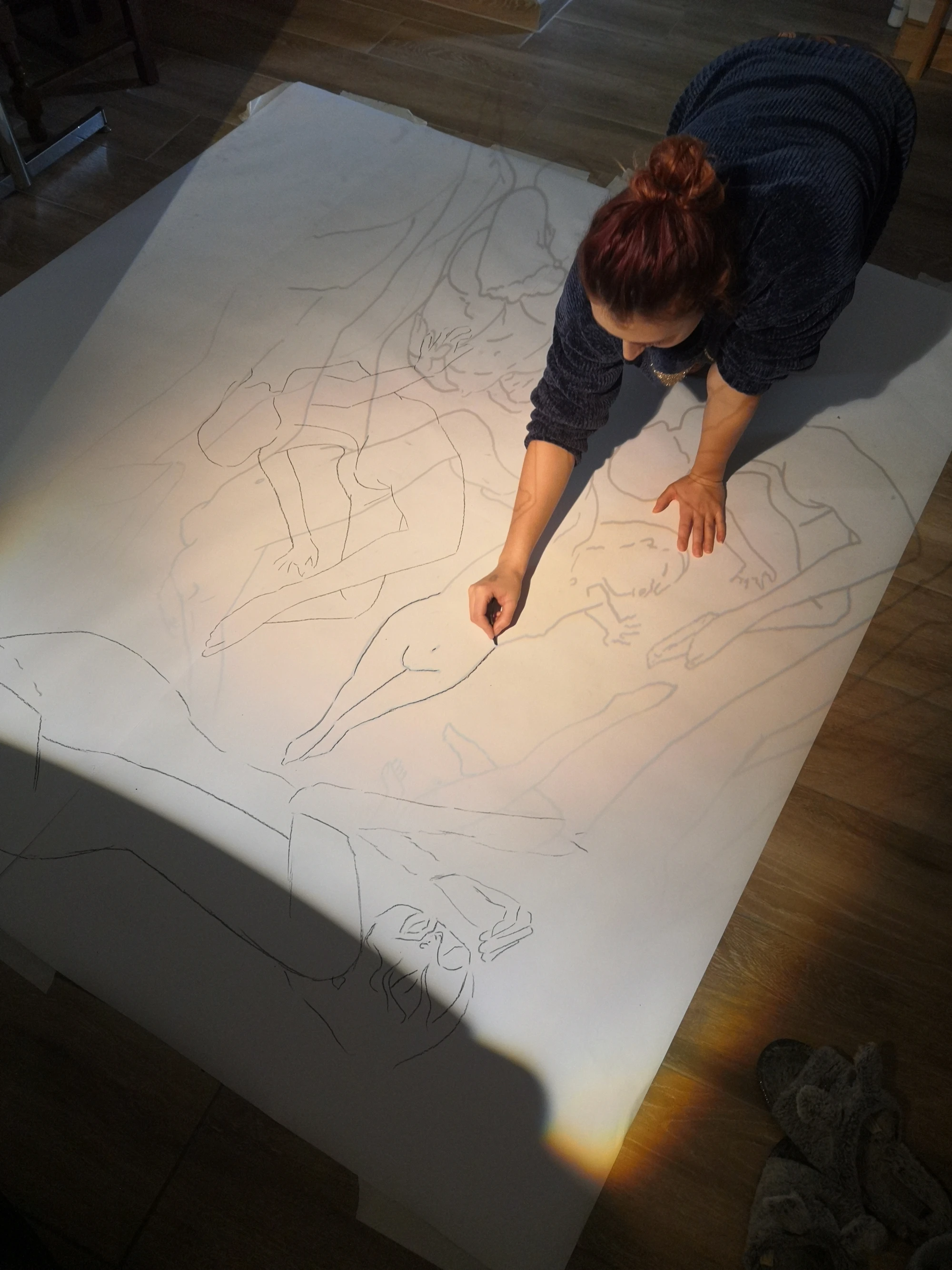 Matière picturale & détail d'atelier