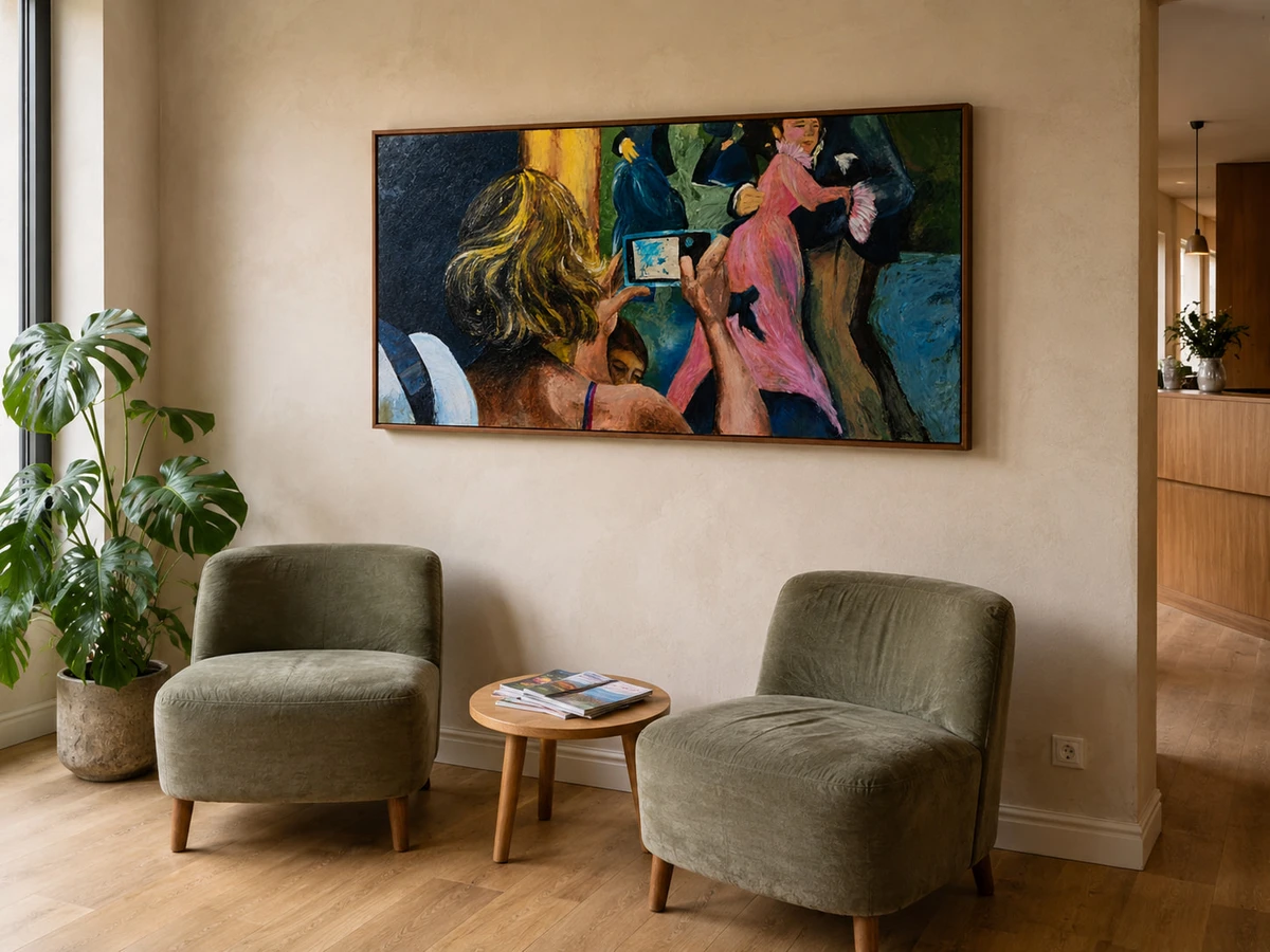 Vanité contemporaine — Le Selphie · mise en situation dans une salle d'attente
